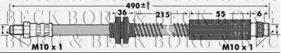 BORG & BECK bbh6908 -  Тормозной шланг